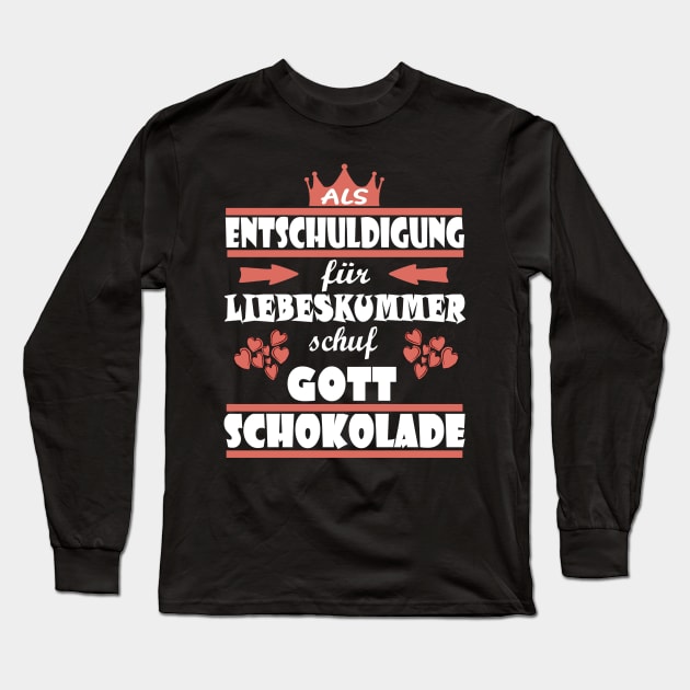 Liebeskummer Valentinstag Single Freund Schokolade Long Sleeve T-Shirt by FindYourFavouriteDesign